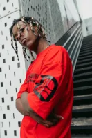 ALREADY FAMOUS Oversized Tee (Red) 7