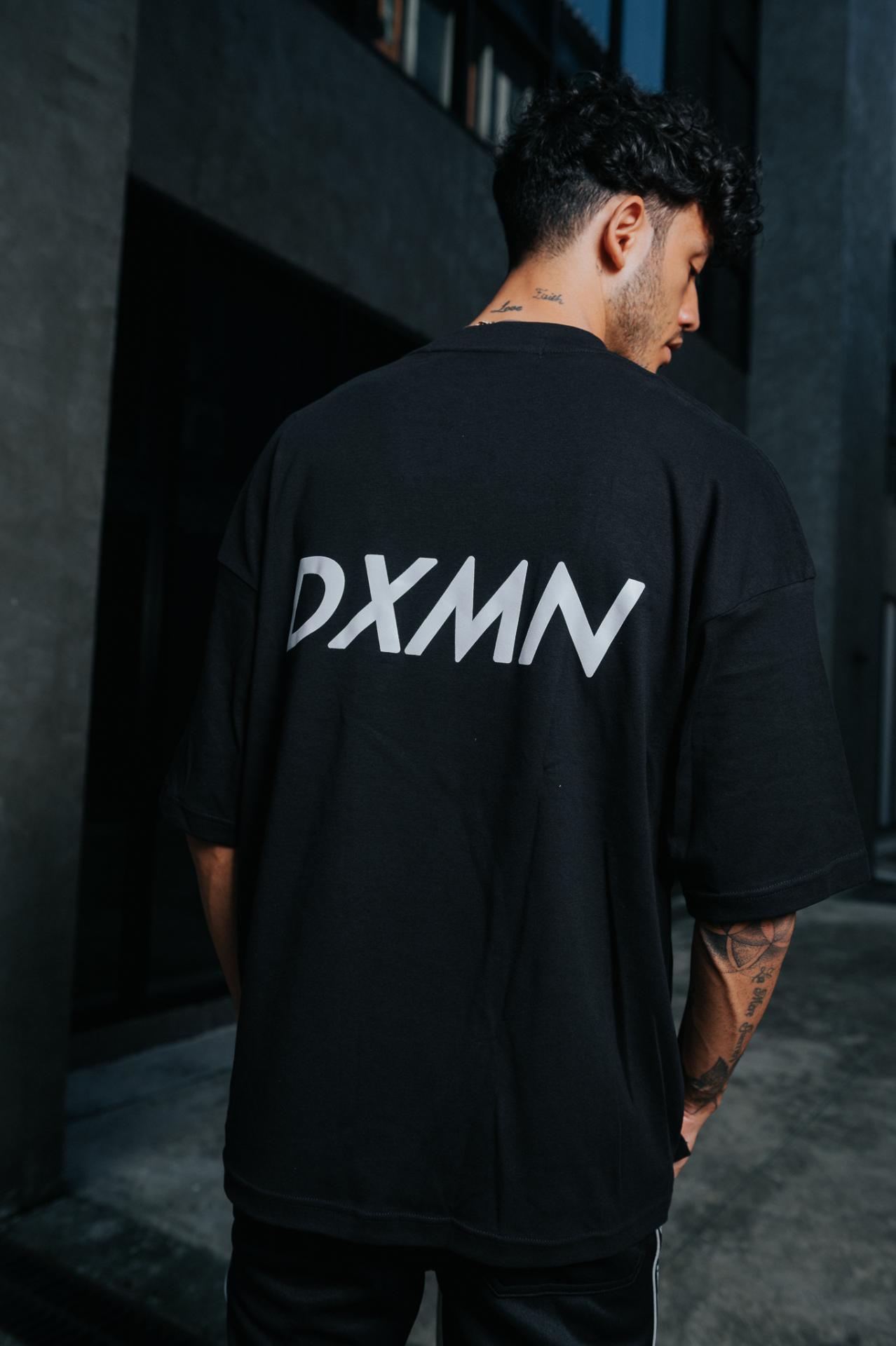 Double Logo Oversized Tee (Black) 7