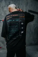 Portal of time Oversized Tee (Black) 9