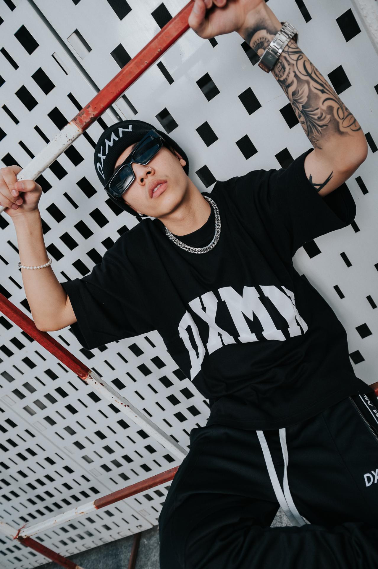 DXMN HUSTLE Oversized Tee (Black) 5