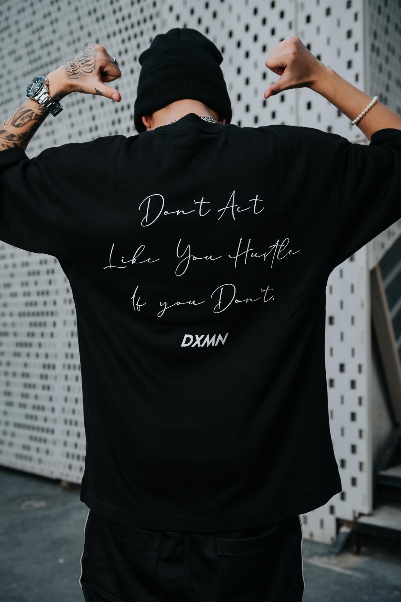 DXMN HUSTLE Oversized Tee (Black) 7