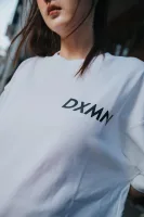 Double Logo Oversized Tee (White) 5
