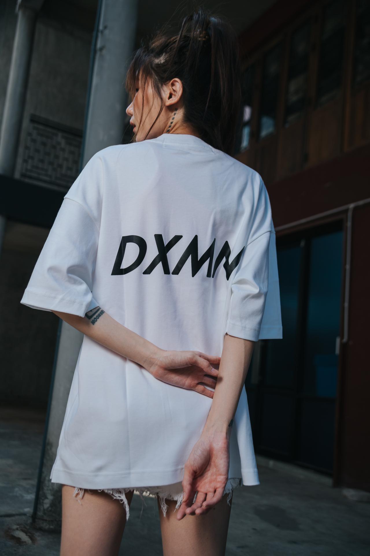 Double Logo Oversized Tee (White) 7