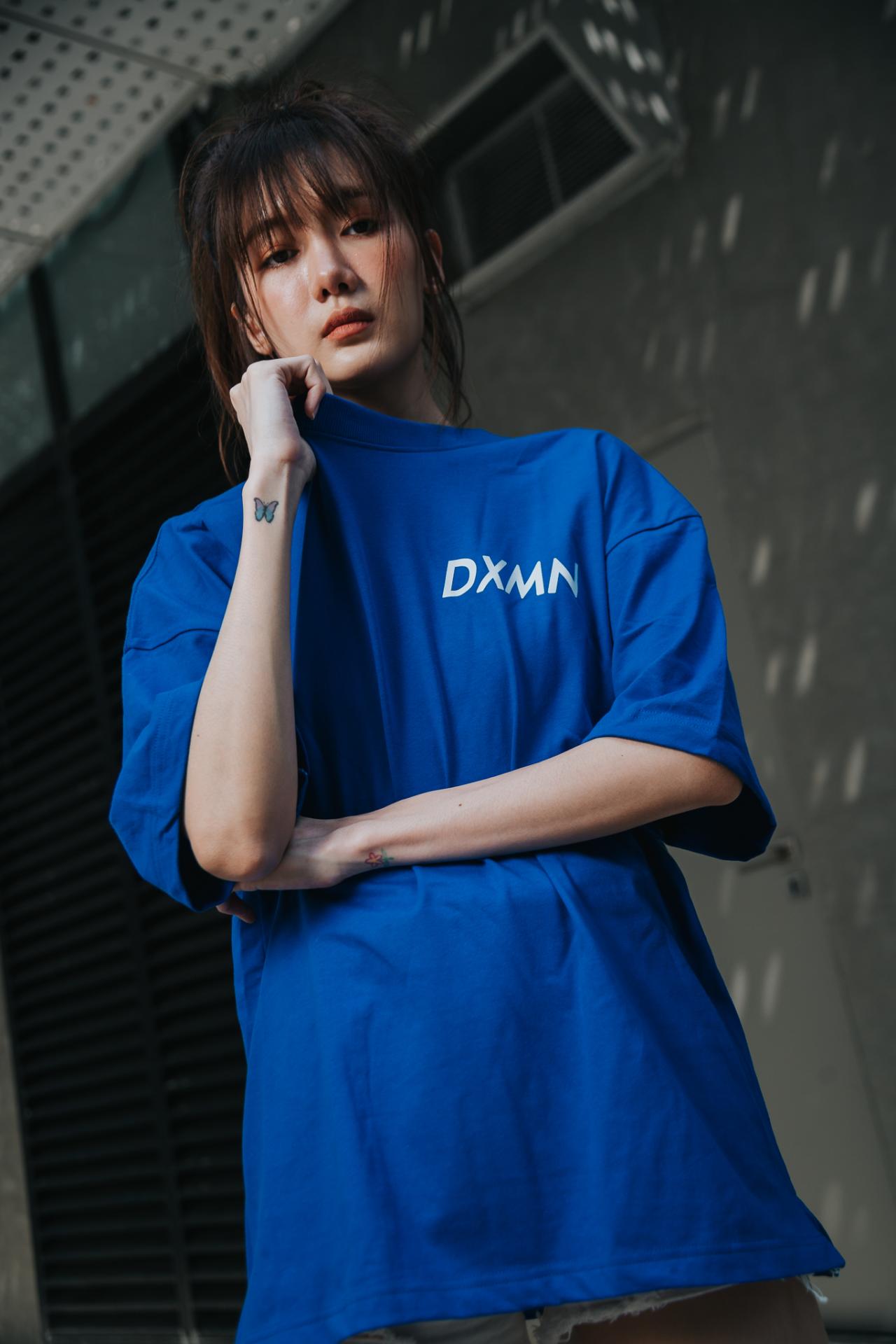 Double Logo Oversized Tee (Blue) 5