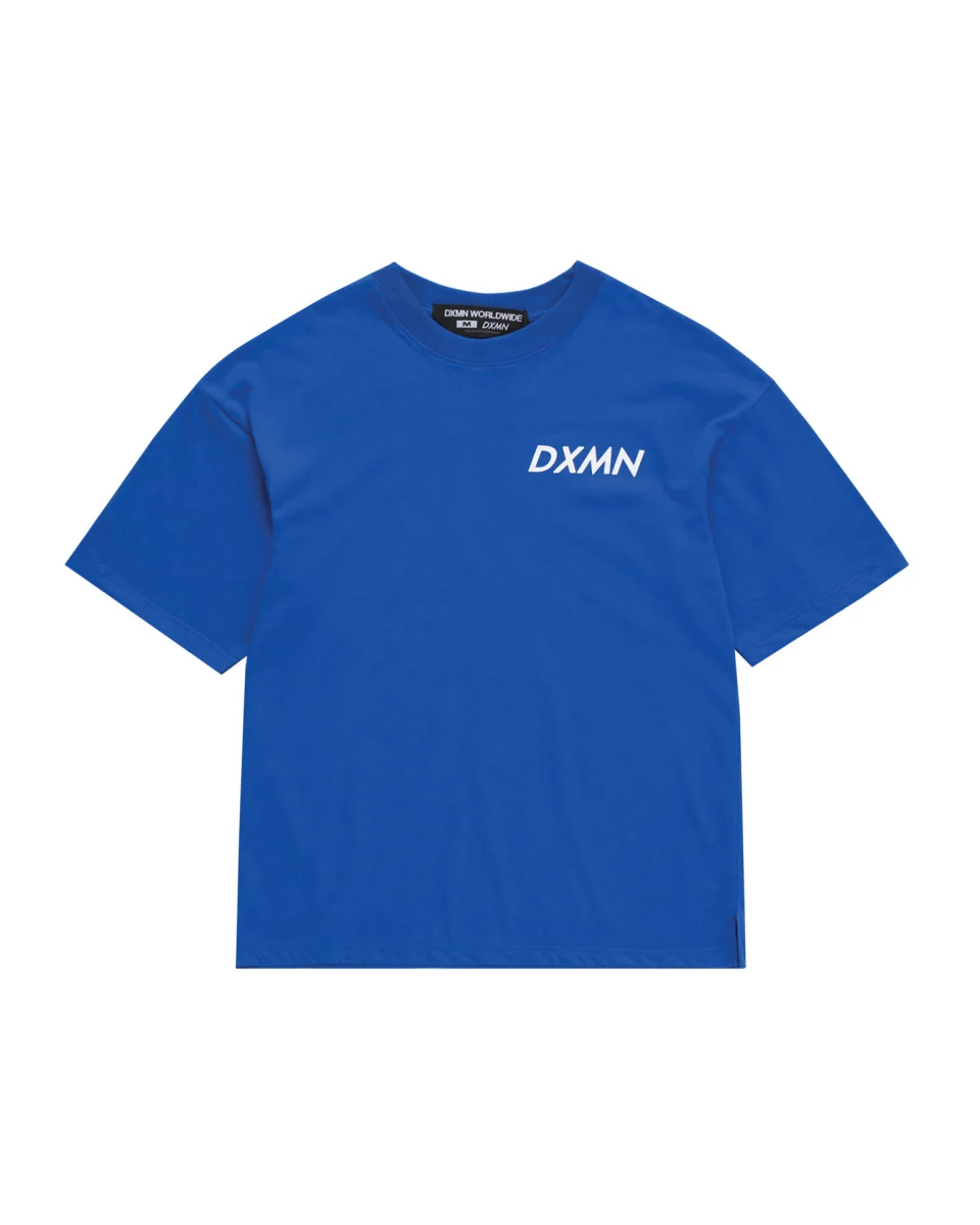 Double Logo Oversized Tee (Blue)
