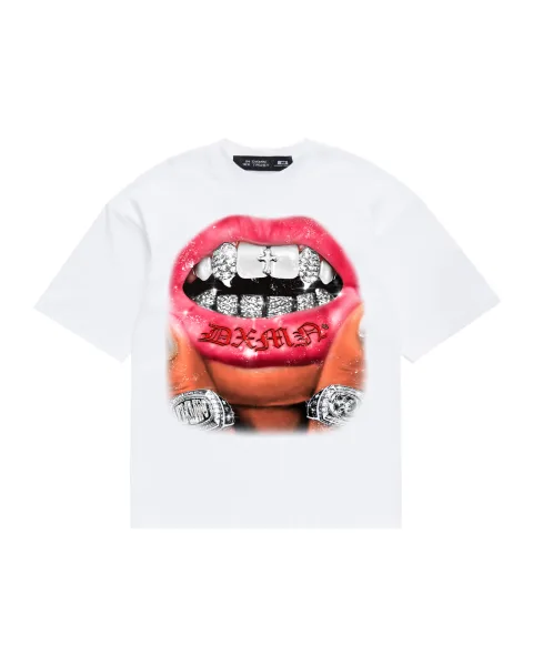 DXMN Clothing ”DXMN Chrome Kiss“ Oversized Tee (White)